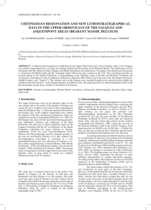 CHITINOZOAN BIOZONATION AND NEW LITHOSTRATIGRAPHICAL ASQUEMPONT AREAS (BRABANT MASSIF, BELGIUM)
