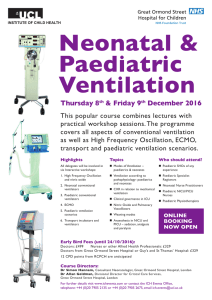 Neonatal &amp; Paediatric Ventilation Thursday 8