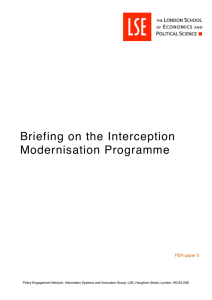 Briefing on the Interception Modernisation Programme PEN paper 5
