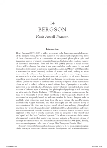 BeRgson 14 Keith Ansell-Pearson Introduction