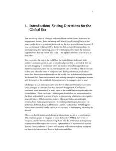 1. Introduction:  Setting Directions for the Global Era