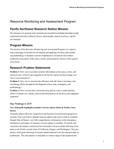 Resource Monitoring and Assessment Program Pacific Northwest Research Station Mission