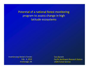 Potential of a national forest monitoring  program to assess change in high  latitude ecosystems
