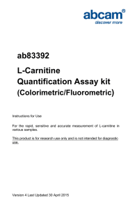ab83392 L-Carnitine Quantification Assay kit )