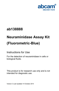 ab138888 Neuraminidase Assay Kit (Fluorometric-Blue) Instructions for Use