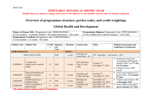 TIMETABLE 2015/2016 ACADEMIC YEAR