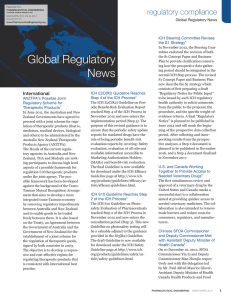 regulatory compliance Global Regulatory News ICH Steering Committee Revises the S1 Strategy