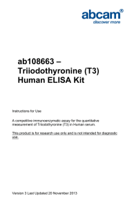 ab108663 – Triiodothyronine (T3) Human ELISA Kit