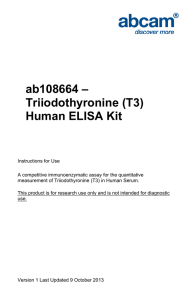 ab108664 – Triiodothyronine (T3) Human ELISA Kit