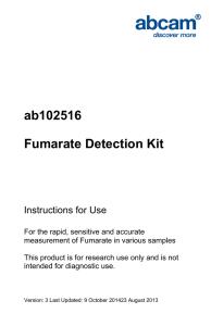 ab102516 Fumarate Detection Kit Instructions for Use