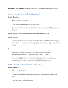Week 2 Seminar: What is Medical Sociology?