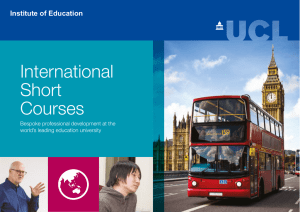 International Short Courses Institute of Education