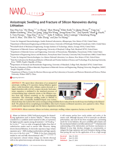 Anisotropic Swelling and Fracture of Silicon Nanowires during Lithiation