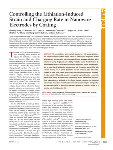 Controlling the Lithiation-Induced Strain and Charging Rate in Nanowire Electrodes by Coating