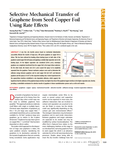 Selective Mechanical Transfer of Graphene from Seed Copper Foil ﬀects Using Rate E