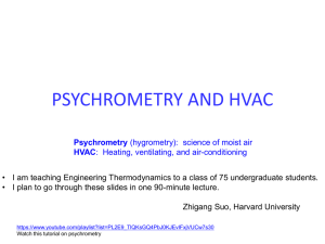 PSYCHROMETRY AND HVAC