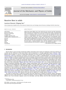 Reactive ﬂow in solids Laurence Brassart, Zhigang Suo