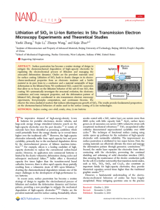 Lithiation of SiO in Li-Ion Batteries: In Situ Transmission Electron