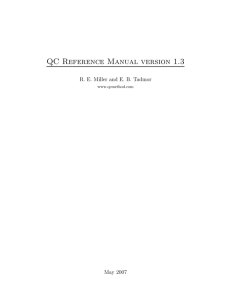 QC Reference Manual version 1.3 May 2007 www.qcmethod.com