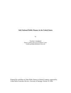 Sub-National Public Finance in the United States