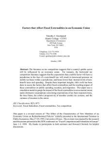 Factors that Affect Fiscal Externalities in an Economic Union