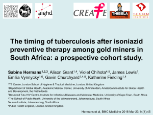 The timing of tuberculosis after isoniazid