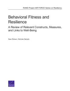 Behavioral Fitness and Resilience A Review of Relevant Constructs, Measures,