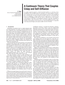 A Continuum Theory That Couples Creep and Self-Diffusion Z. Suo