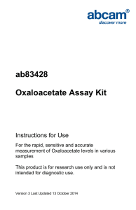 ab83428 Oxaloacetate Assay Kit Instructions for Use