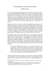 In a recent paper Korsgaard (2009b) articulates and defends a... part of a venerable philosophical tradition: that “reason is what... Cartesian Reflections on the Autonomy of the Mental