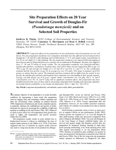 Site Preparation Effects on 20 Year Survival and Growth of Douglas-Fir
