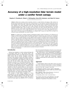 Accuracy of a high-resolution lidar terrain model