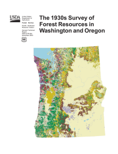 The 1930s Survey of Forest Resources in Washington and Oregon