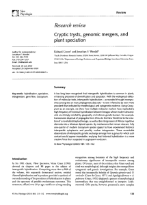 and Cryptic trysts, genomic