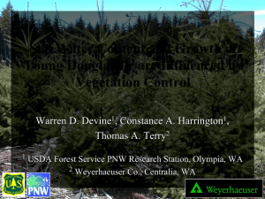 Soil Water Content and Growth of Young Douglas-fir are Influenced by