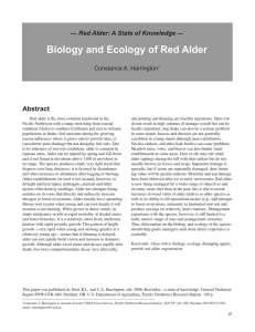 Biology and Ecology of Red Alder Abstract Constance A. Harrington