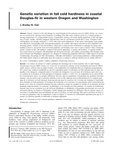 Genetic variation in fall cold hardiness in coastal