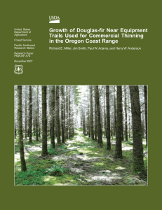 Growth of Douglas-fir Near Equipment Trails Used for Commercial Thinning