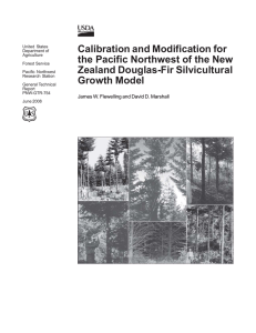 Calibration and Modification for the Pacific Northwest of the New Growth Model