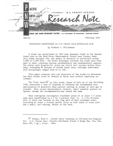February  1966 PNW-36' THINNING  RESPONSE  IN  J