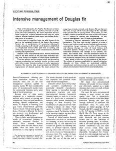 1 I J Intensive  management  of  Douglas  fir