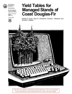 Yield Tables for of Managed Stands