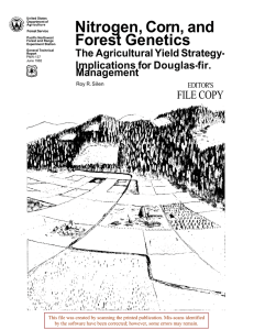 Nitrogen, Corn, and Forest Genetics The Agricultural Yield Strategy-