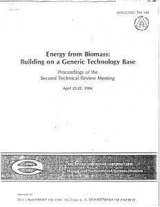 Energy  from  Biomass: Proceedings  of the