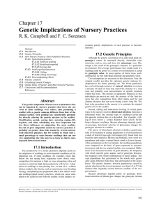 Genetic Implications of Nursery Practices Chapter 17
