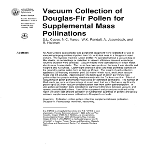 Vacuum  Collection  of Douglas-Fir  Pollen  for \