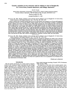 1236 Genetic  variation  in  tree  structure ... II.  Crown  form,  branch  characters, ...