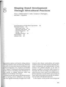 Shaping  Stand  Development Through  Silvicultural  Practices Dean