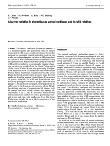 Allozyme variation in domesticated annual sunflower and its wild relatives