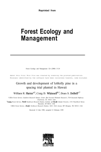 Forest Ecology and Management Reprinted from